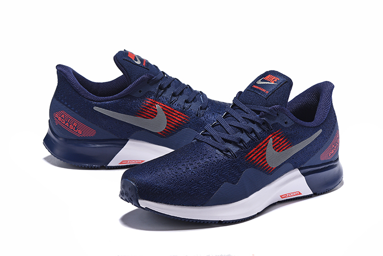 Nike Air Zoom Pegasus 35 Deep Blue Red White Shoes